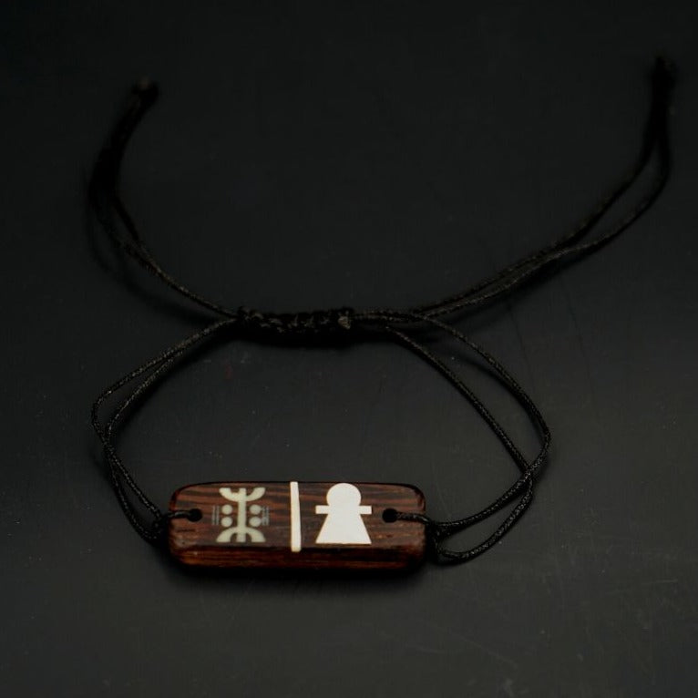Bracelet berbère en bois wengé - artisanat Tunisien fait main | ILEYCOM