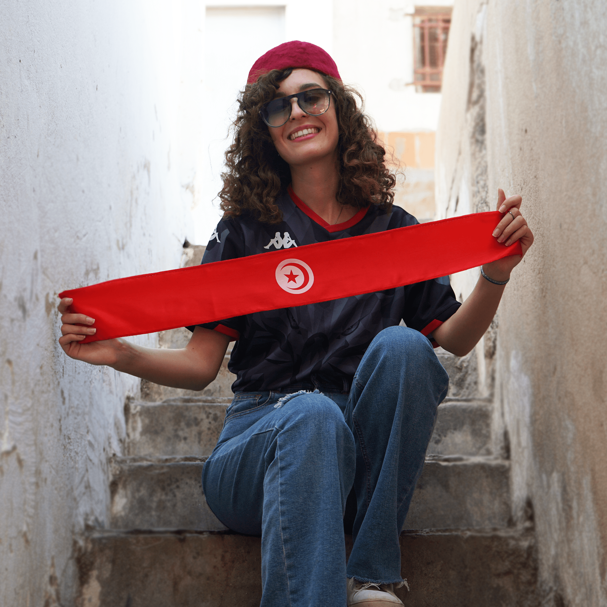 Cache-col rectangulaire de Tunisie - artisanat Tunisien fait main | ILEYCOM