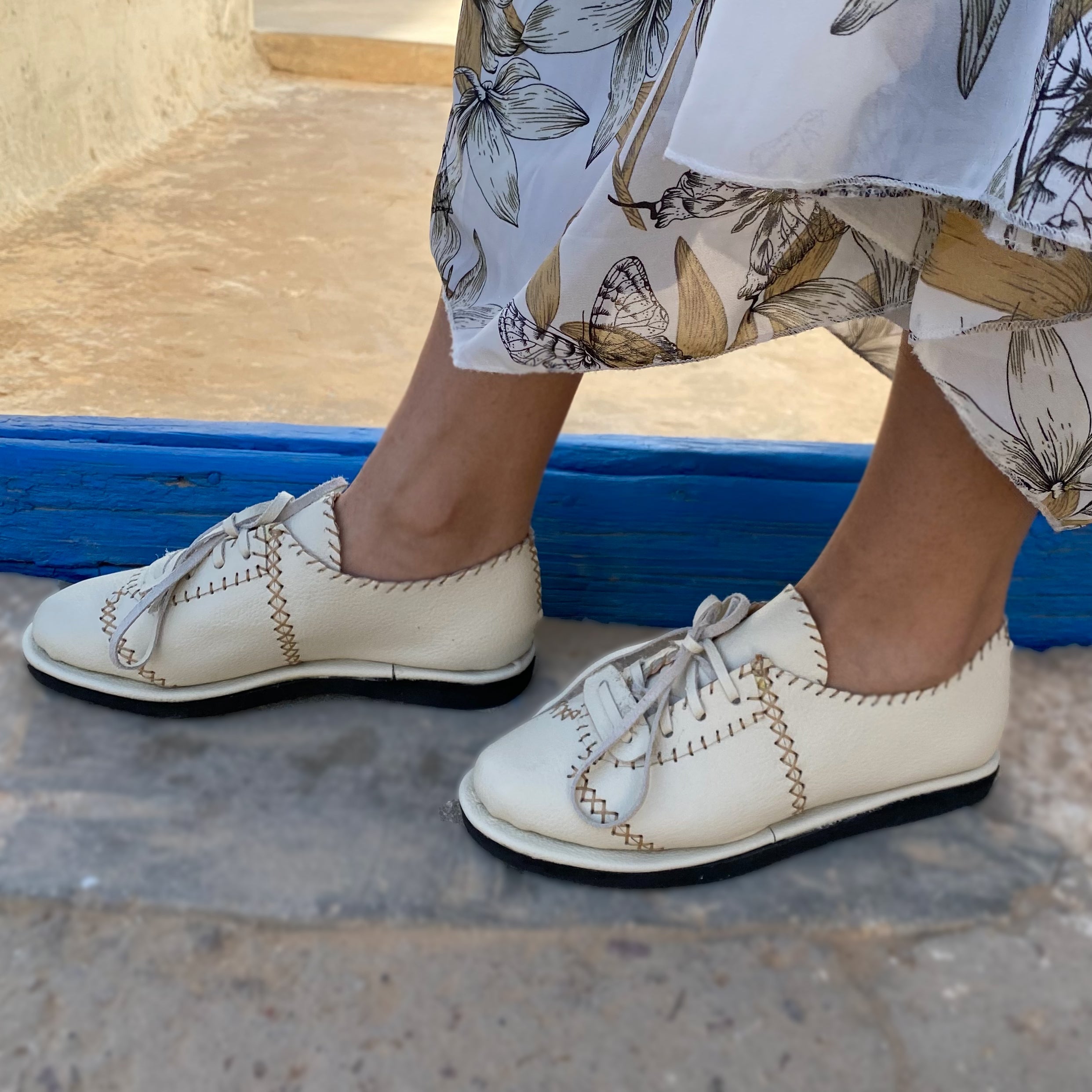 Chaussures artisanales Alia en cuir véritable entièrement fait-main - artisanat Tunisien fait main | ILEYCOM