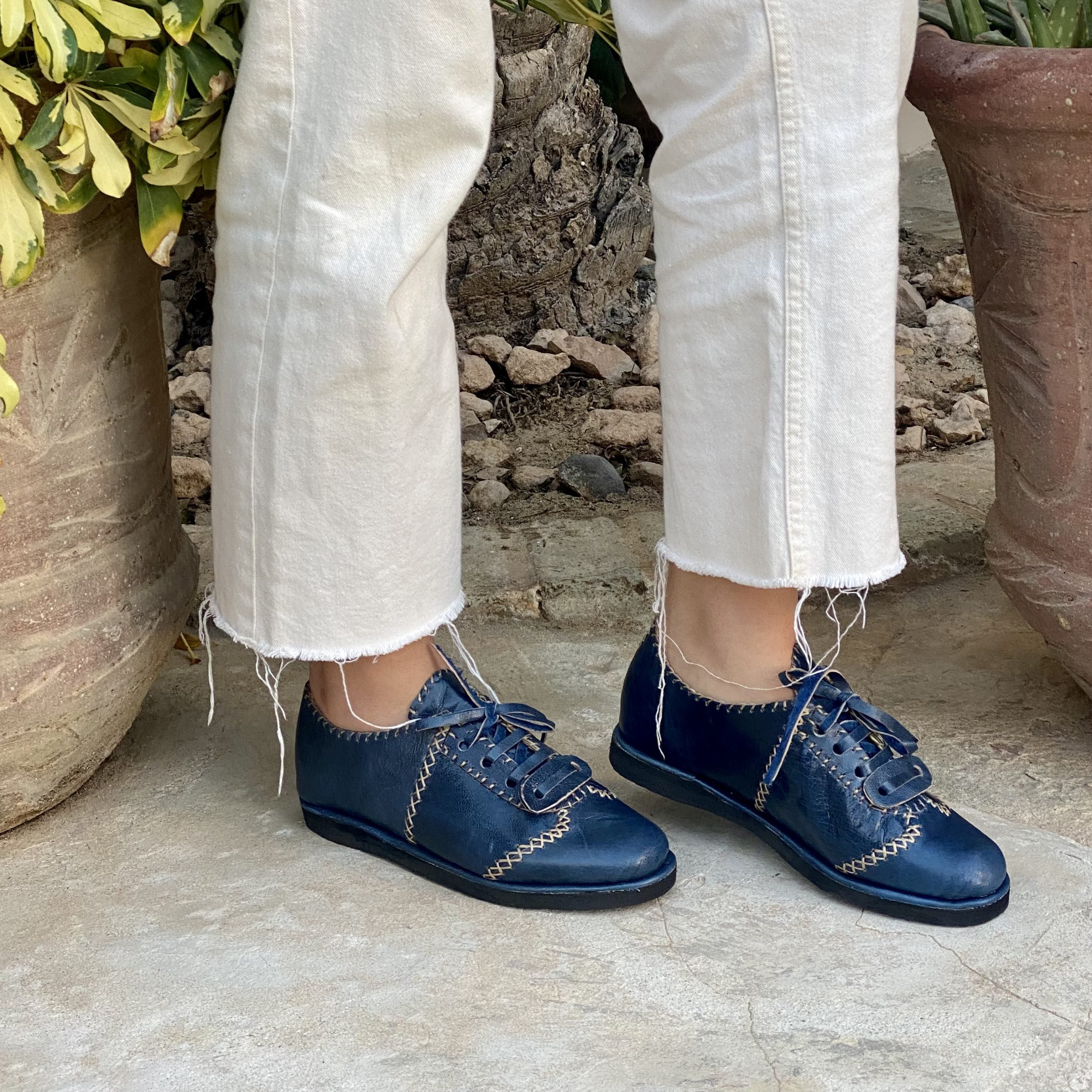 Chaussures artisanales Alia en cuir véritable entièrement fait-main - artisanat Tunisien fait main | ILEYCOM