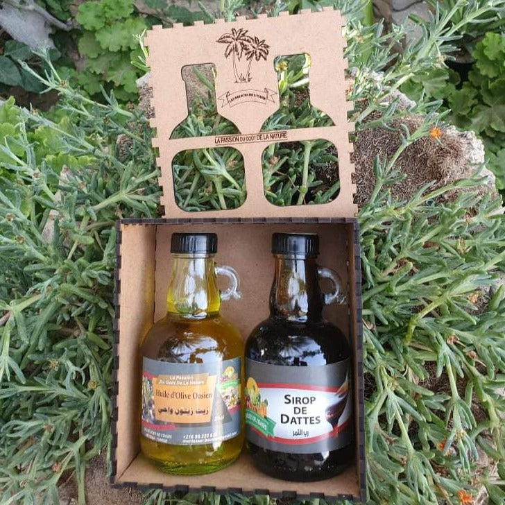 coffret robb de dattes + huile d’olive oasienne - artisanat Tunisien fait main | ILEYCOM