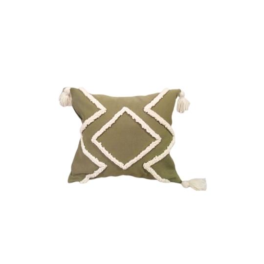 Coussin vert - artisanat Tunisien fait main | ILEYCOM
