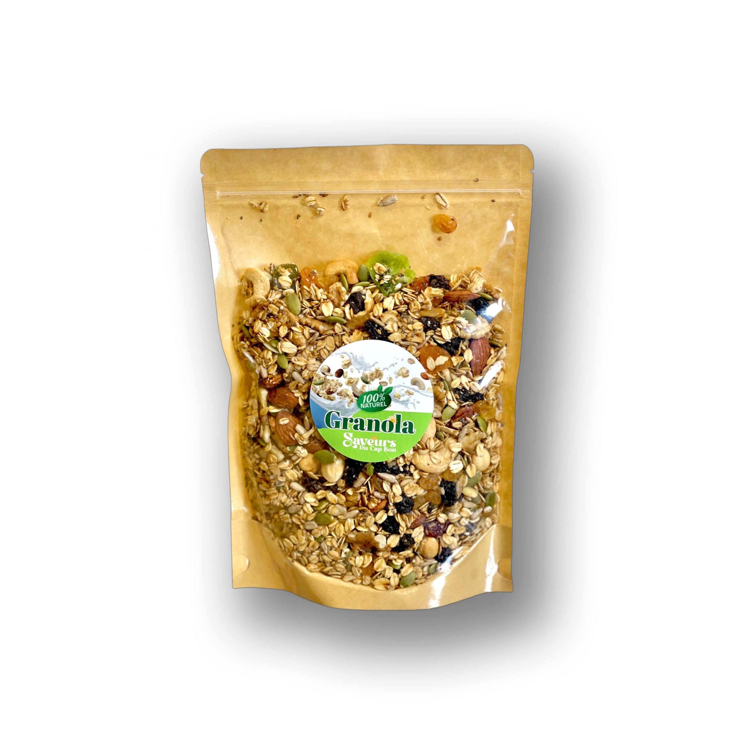 Energy craft granola of dried fruits, organic honey &amp; nutritious grains
