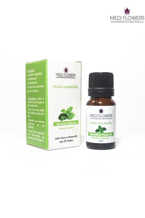 Huile essentielle Menthe poivrée 10 ml - artisanat Tunisien fait main | ILEYCOM