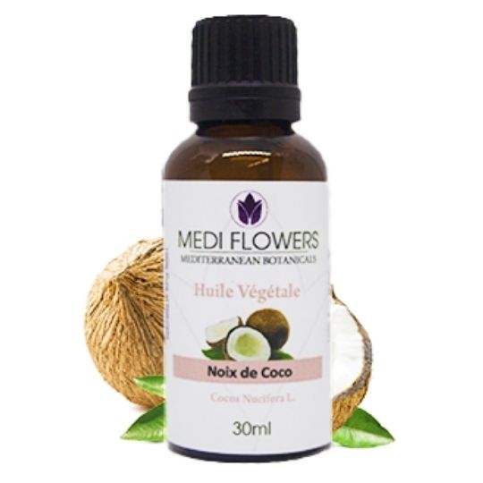 Huile végétale Noix de coco 30 ml - artisanat Tunisien fait main | ILEYCOM
