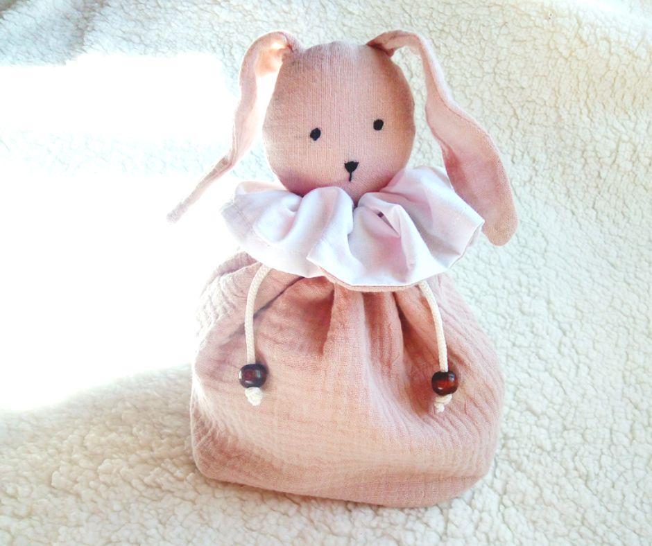 Pack Cadeau De Naissance Doudou Lapin - artisanat Tunisien fait main | ILEYCOM