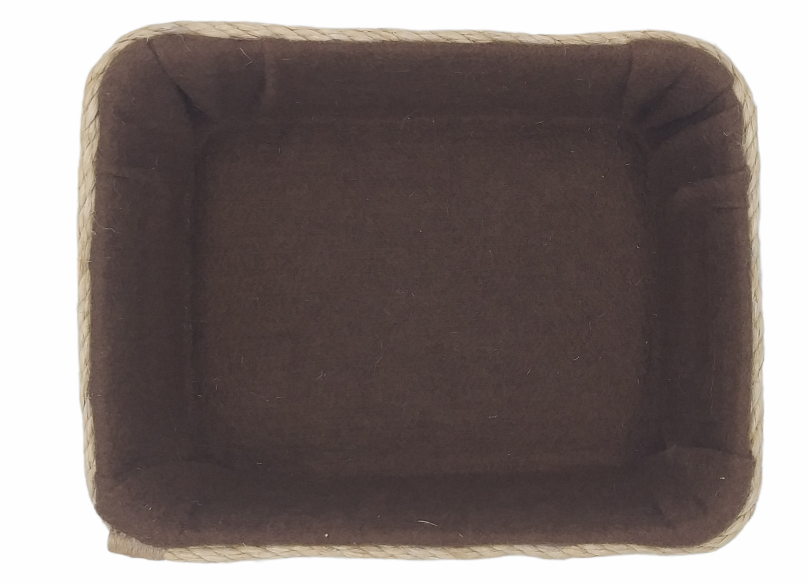 Panier rectangulaire de rangement - En sisal et tissu – Dimension 24*20*10 - artisanat Tunisien fait main | ILEYCOM