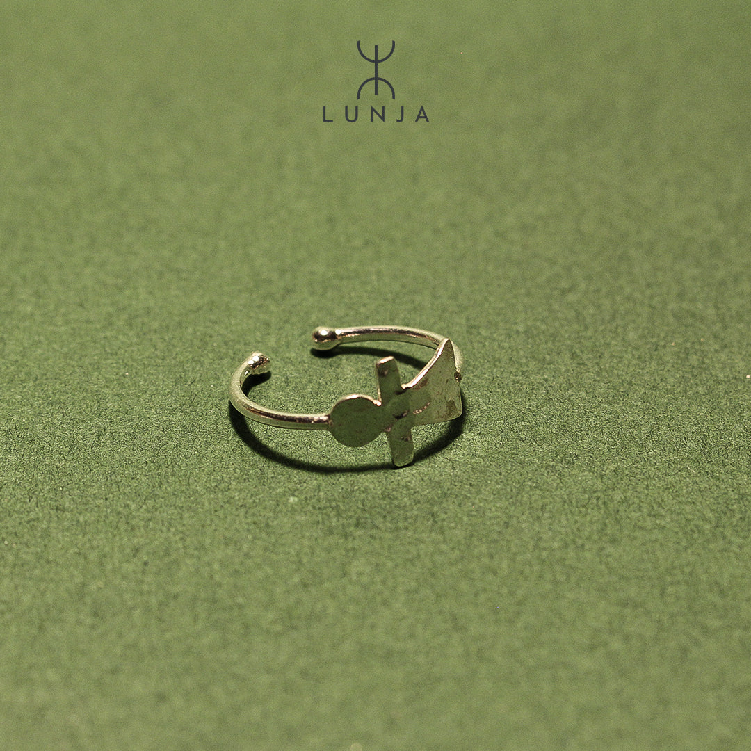 Tanit Silver ring, Berber ring for women adjustable