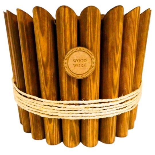 Pot de plante en bois - artisanat Tunisien fait main | ILEYCOM