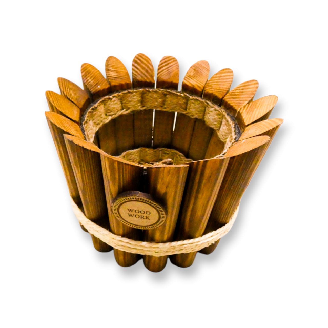 Pot de plante en bois - artisanat Tunisien fait main | ILEYCOM