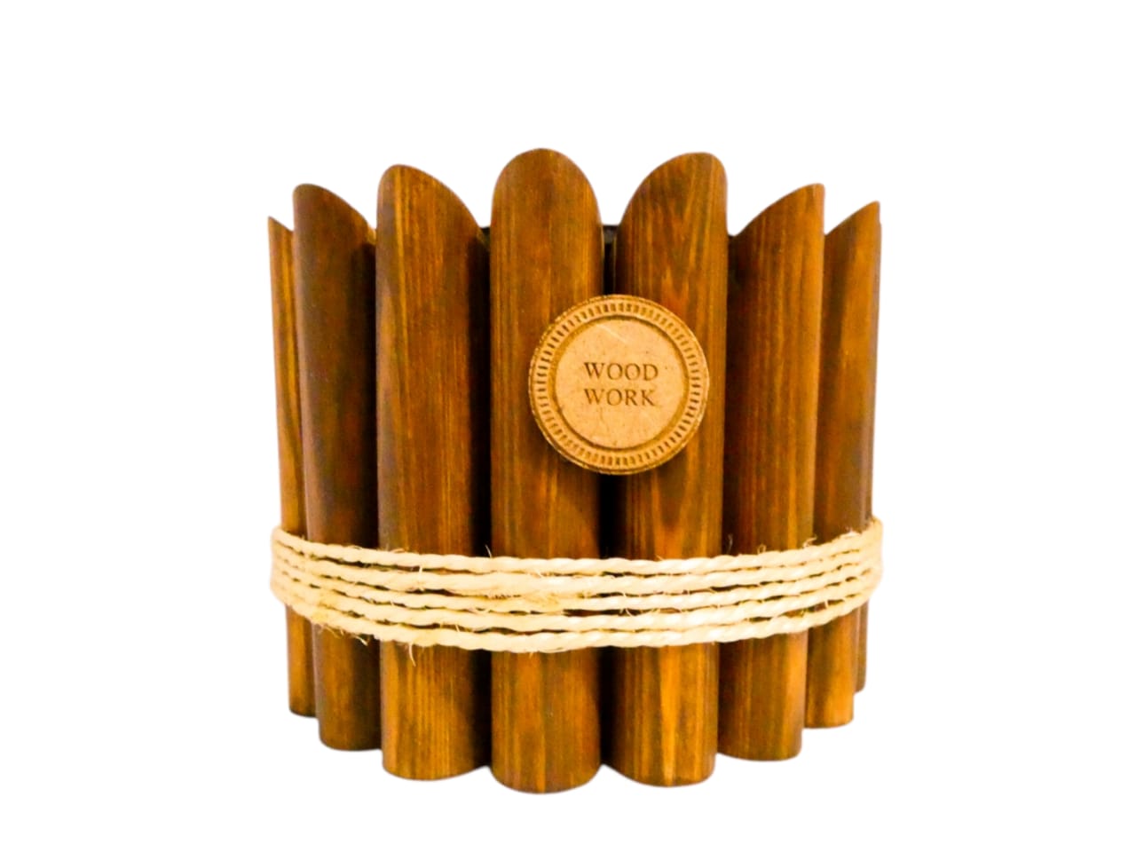 Pot de plante en bois - artisanat Tunisien fait main | ILEYCOM