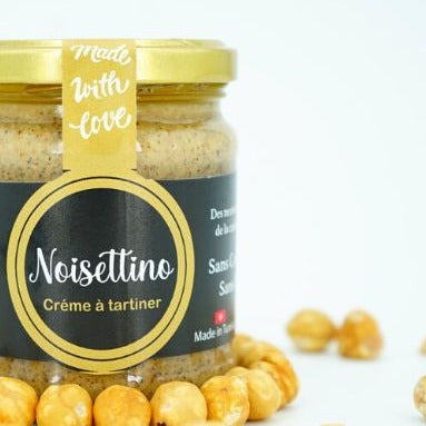 Pâte à tartiner noisette et chocolat blanc - Noisettino - artisanat Tunisien fait main | ILEYCOM