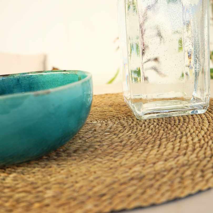 Set simple en Halfa, set de table en halfa tunisienne, set de table hand made, s - artisanat Tunisien fait main | ILEYCOM