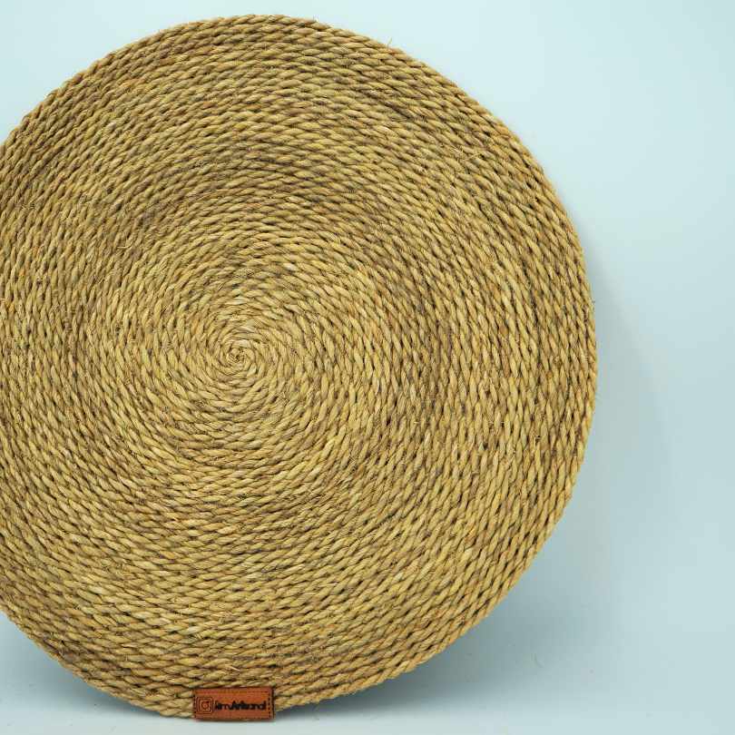 Set simple en Halfa, set de table en halfa tunisienne, set de table hand made, s - artisanat Tunisien fait main | ILEYCOM