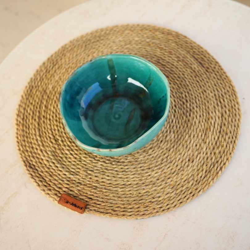 Set simple en Halfa, set de table en halfa tunisienne, set de table hand made, s - artisanat Tunisien fait main | ILEYCOM