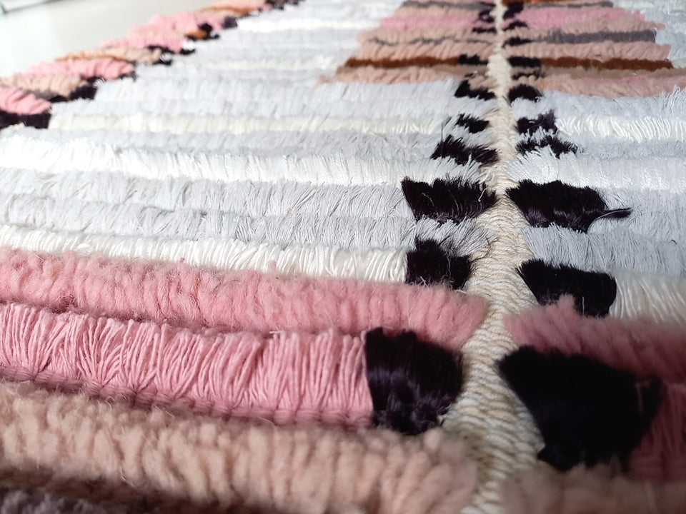 Tapis ‘three ways floral’ fait main, Tapis de matière noble, Tapis personnalisé, - artisanat Tunisien fait main | ILEYCOM